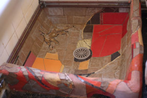 bathroom mosaic, Syros, Cyclades